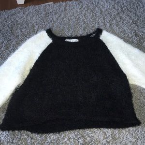Planet Gold soft fuzzy crop sweater